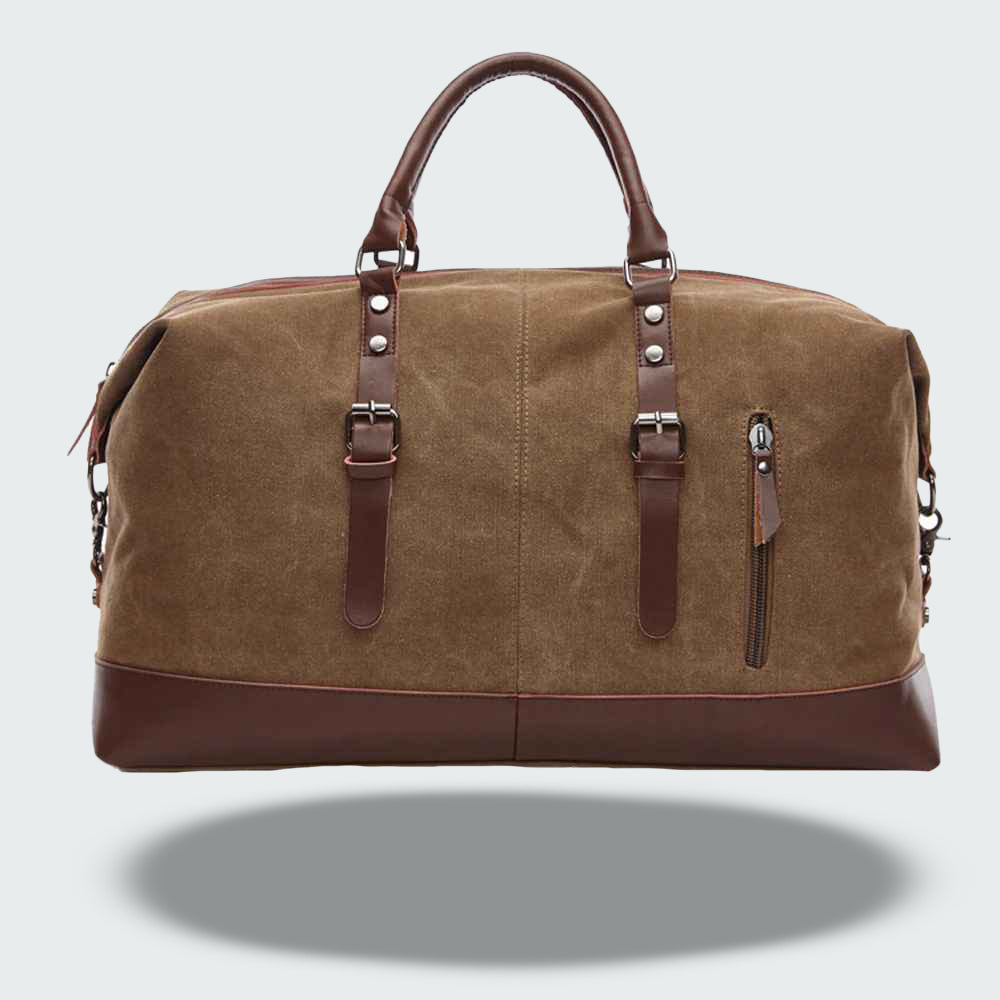 Sac de Voyage Vintage en Toile Cirée – Style et Durabilité Unisexes