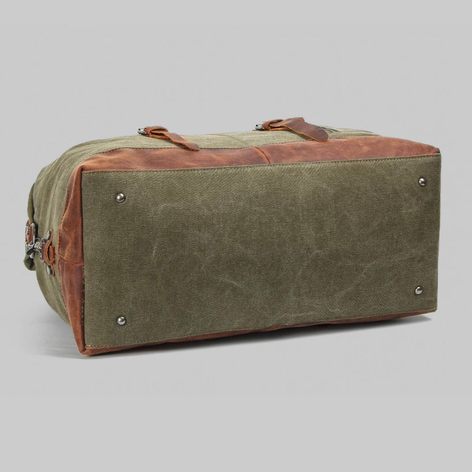 Sac de Voyage Vintage en Toile Cirée – Style et Durabilité Unisexes