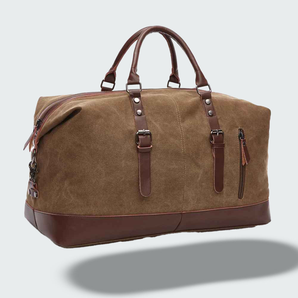 Sac de Voyage Vintage en Toile Cirée – Style et Durabilité Unisexes
