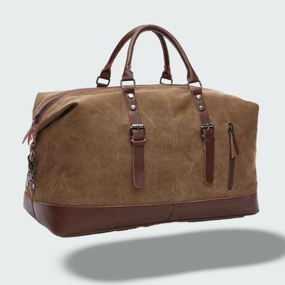 Sac de Voyage Vintage en Toile Cirée – Style et Durabilité Unisexes