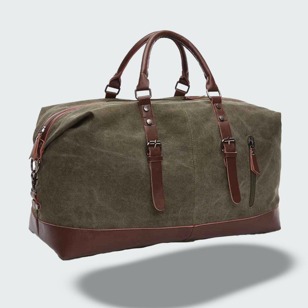 Sac de Voyage Vintage en Toile Cirée – Style et Durabilité Unisexes