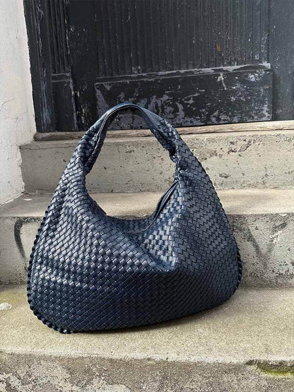 Sac Épaule Tressé Souple | Grand Format Chic | Femmes