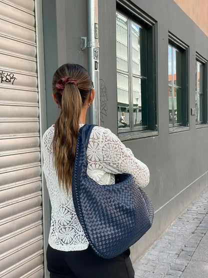 Sac Épaule Tressé Souple | Grand Format Chic | Femmes