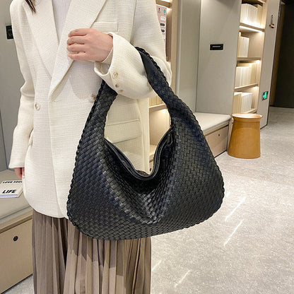 Sac Épaule Tressé Souple | Grand Format Chic | Femmes