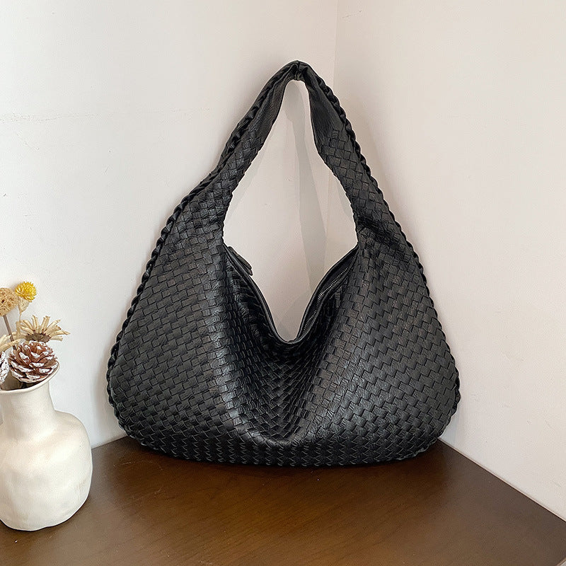 Sac Épaule Tressé Souple | Grand Format Chic | Femmes