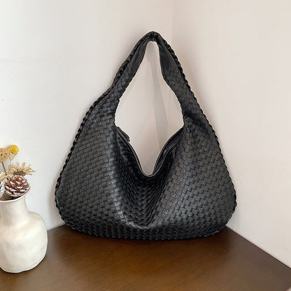 Sac Épaule Tressé Souple | Grand Format Chic | Femmes