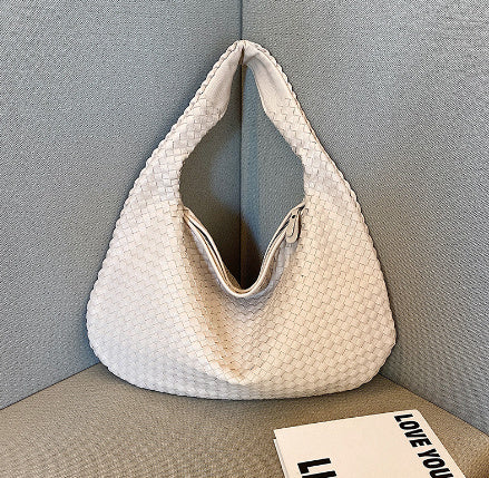 Sac Épaule Tressé Souple | Grand Format Chic | Femmes