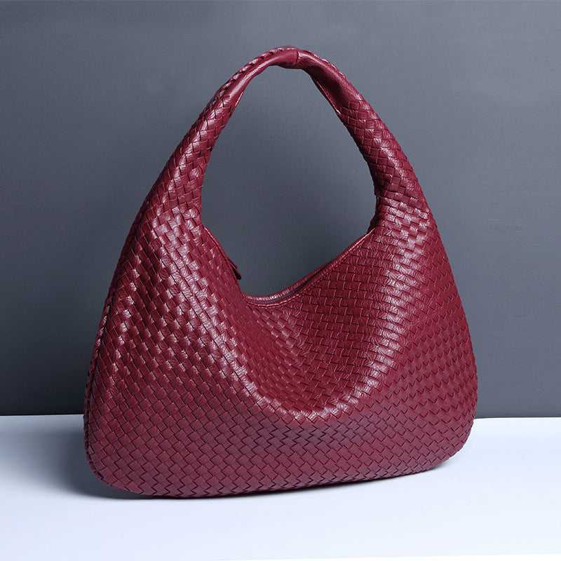Sac Épaule Tressé Souple | Grand Format Chic | Femmes