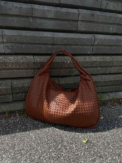 Sac Épaule Tressé Souple | Grand Format Chic | Femmes