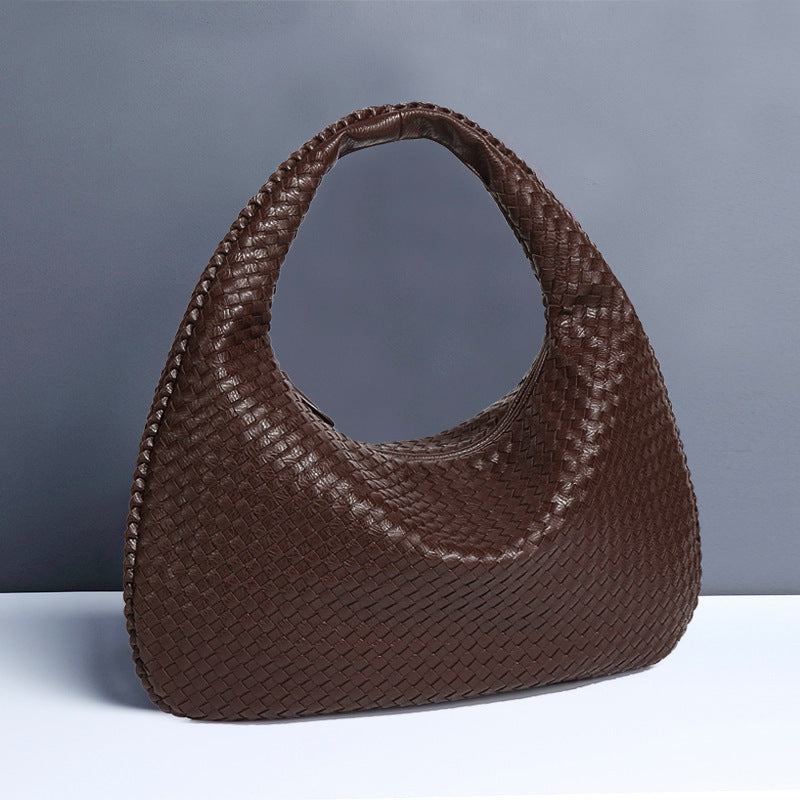 Sac Épaule Tressé Souple | Grand Format Chic | Femmes