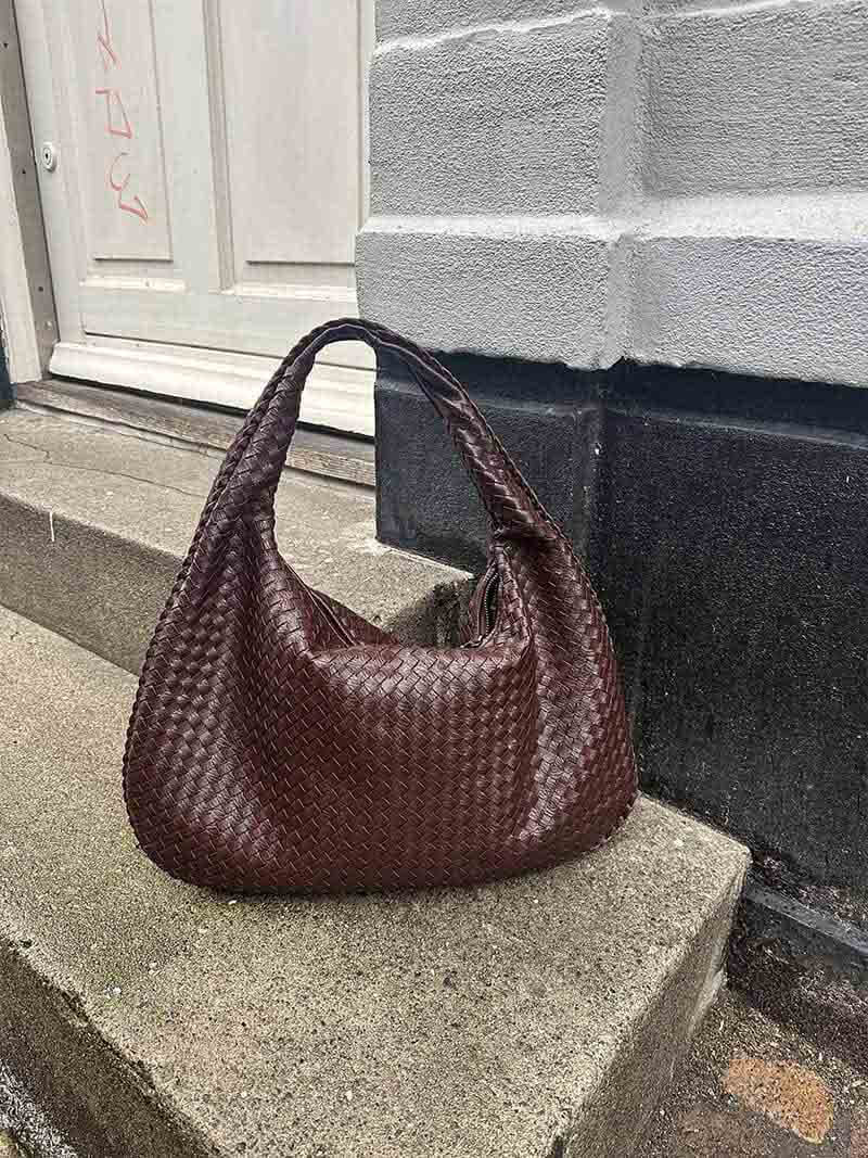 Sac Épaule Tressé Souple | Grand Format Chic | Femmes