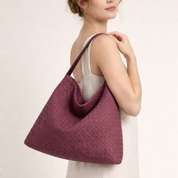 Sac fourre-tout tressé élégant pour femmes - Grand format