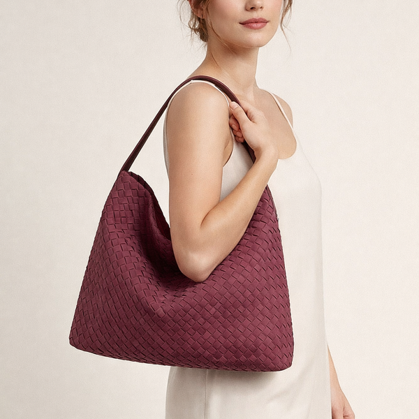 Sac fourre-tout tressé élégant pour femmes - Grand format