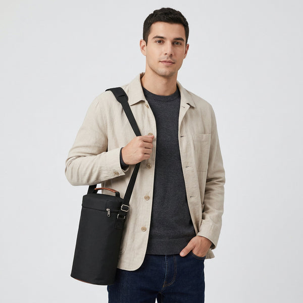 Sac Isotherme pour Bouteilles Noir Charbon - | AïtaVia