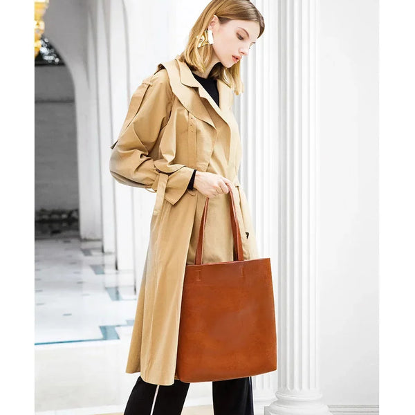 Sac à Main Femme en Cuir Fendu – Élégant & Spacieux