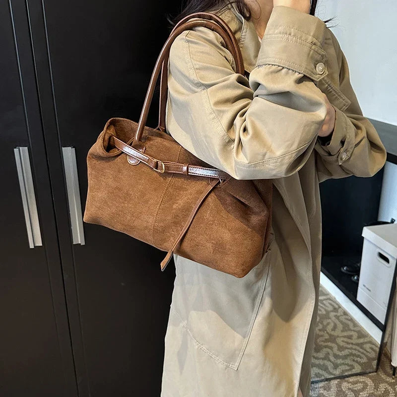 Sac à Main Suédine Élégant pour Femmes - Style Polyvalent