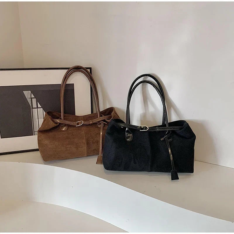 Sac à Main Suédine Élégant pour Femmes - Style Polyvalent