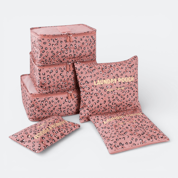 Sac Organisateur De Bagage Léopard Rose - | AïtaVia