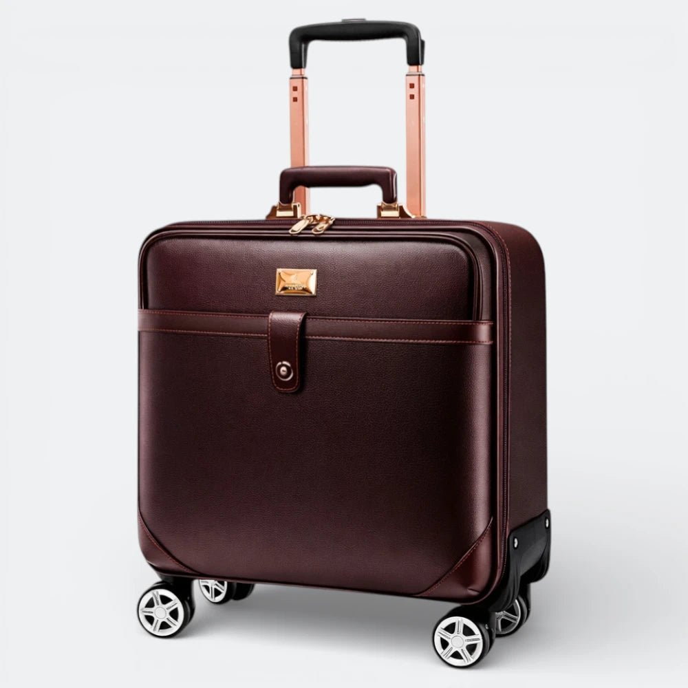 Sac Voyage Affaires Cuir Brun Aubergine - | AïtaVia