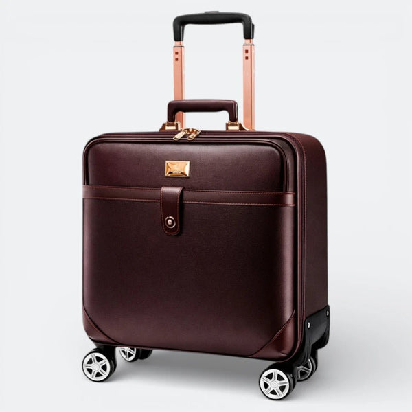 Sac Voyage Affaires Cuir Brun Aubergine - | AïtaVia