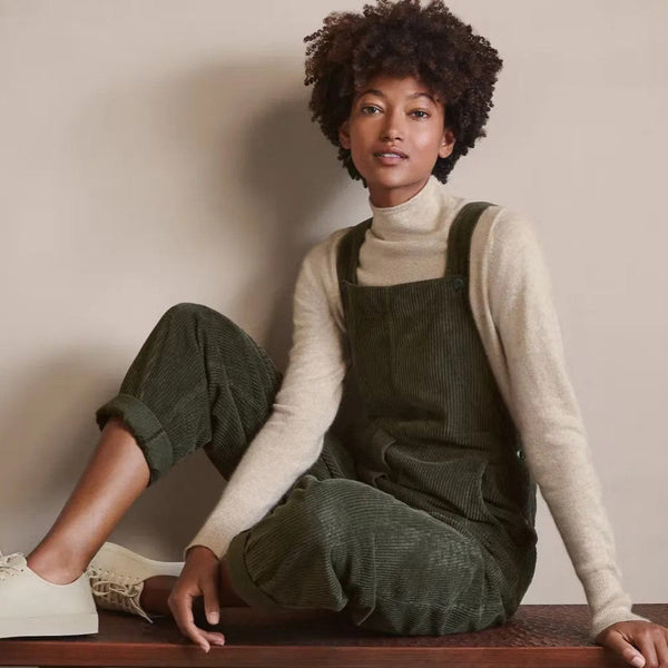 Salopette Femme Oversize en Velours Côtelé – Confort Décontracté Chic