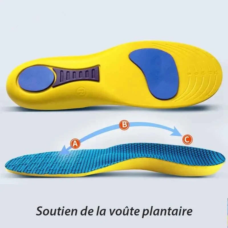 Semelles Orthopédiques Unisexe Amortissantes et Respirantes