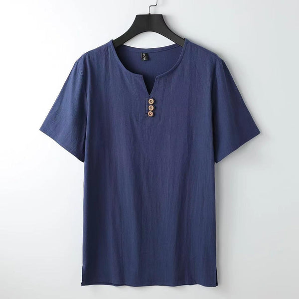 T-shirt Henley Décontracté pour Hommes