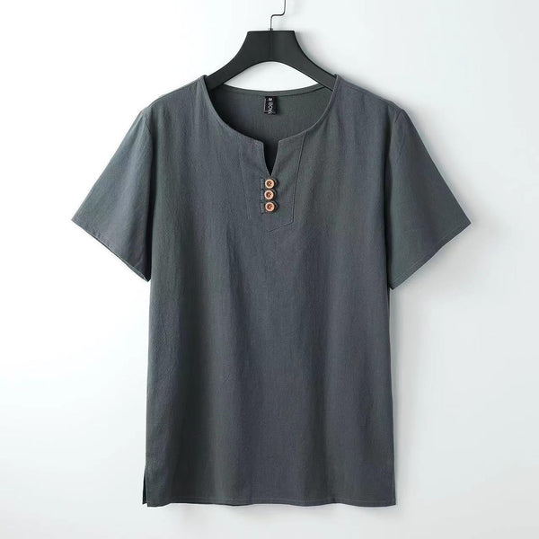 T-shirt Henley Décontracté pour Hommes