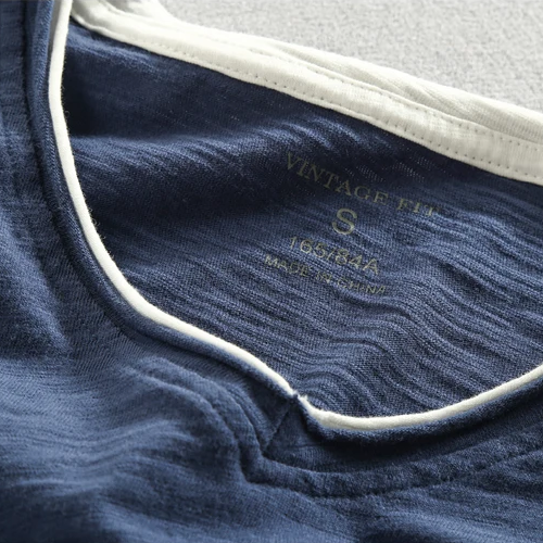 T-shirt Homme Manches Longues Col V – Confort & Style Quotidien
