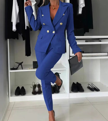 Tailleur Femme - Veste et Pantalon Ajusté Élégant