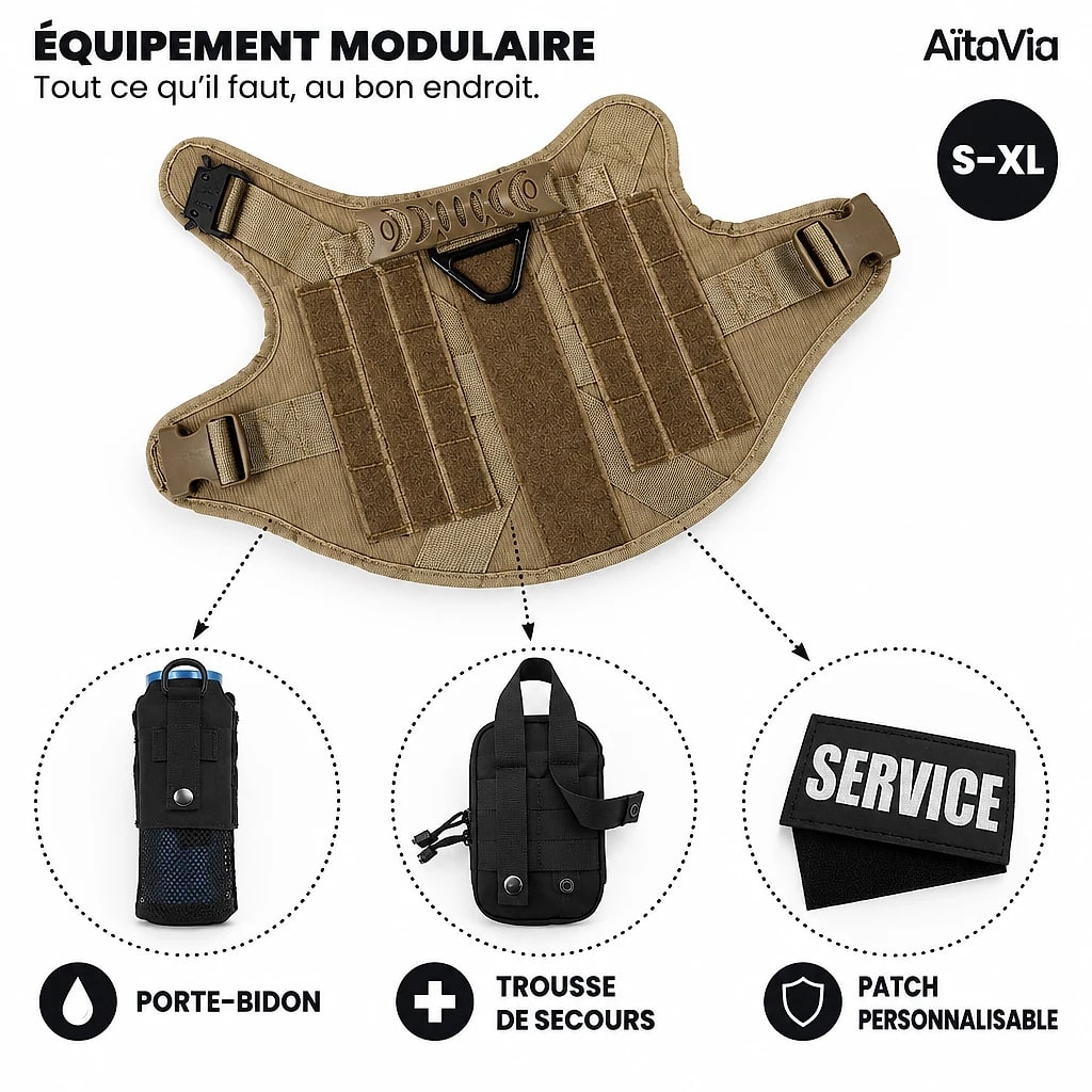 Taktis – Harnais Tactique Chien K9