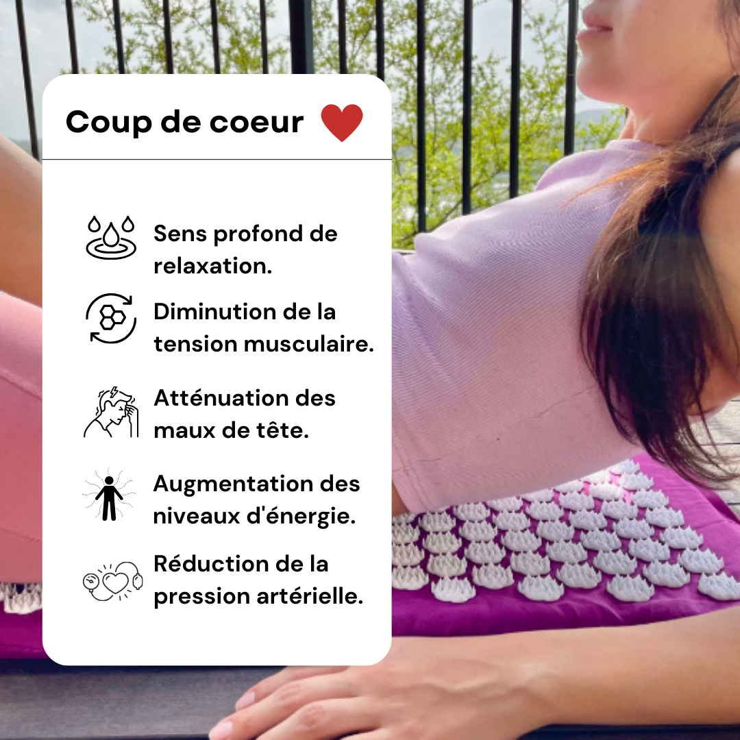 Tapis de Relaxation Champ de Fleurs - Soulagement Musculaire