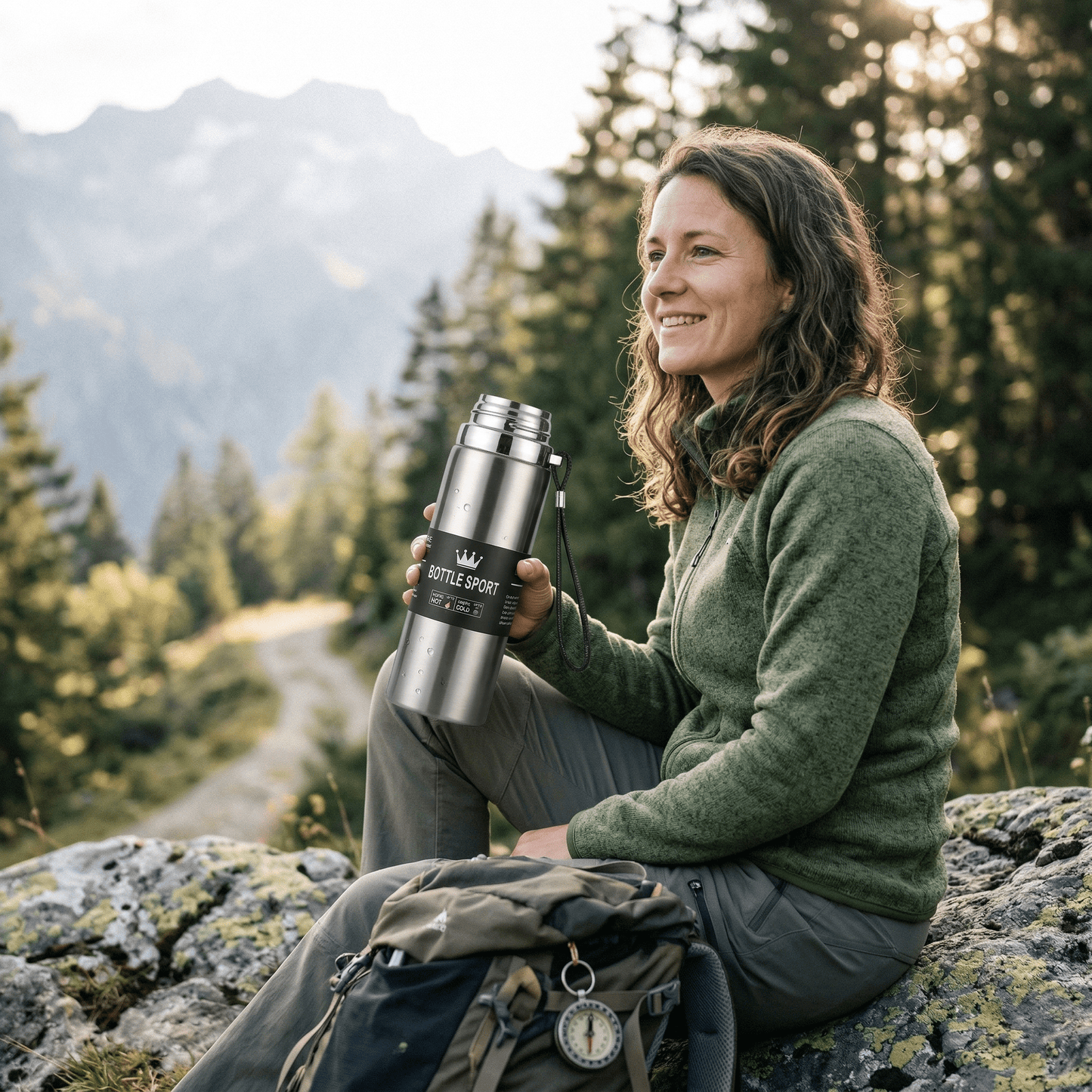 Thermos avec Filtre à Thé Beige Doré - | AïtaVia