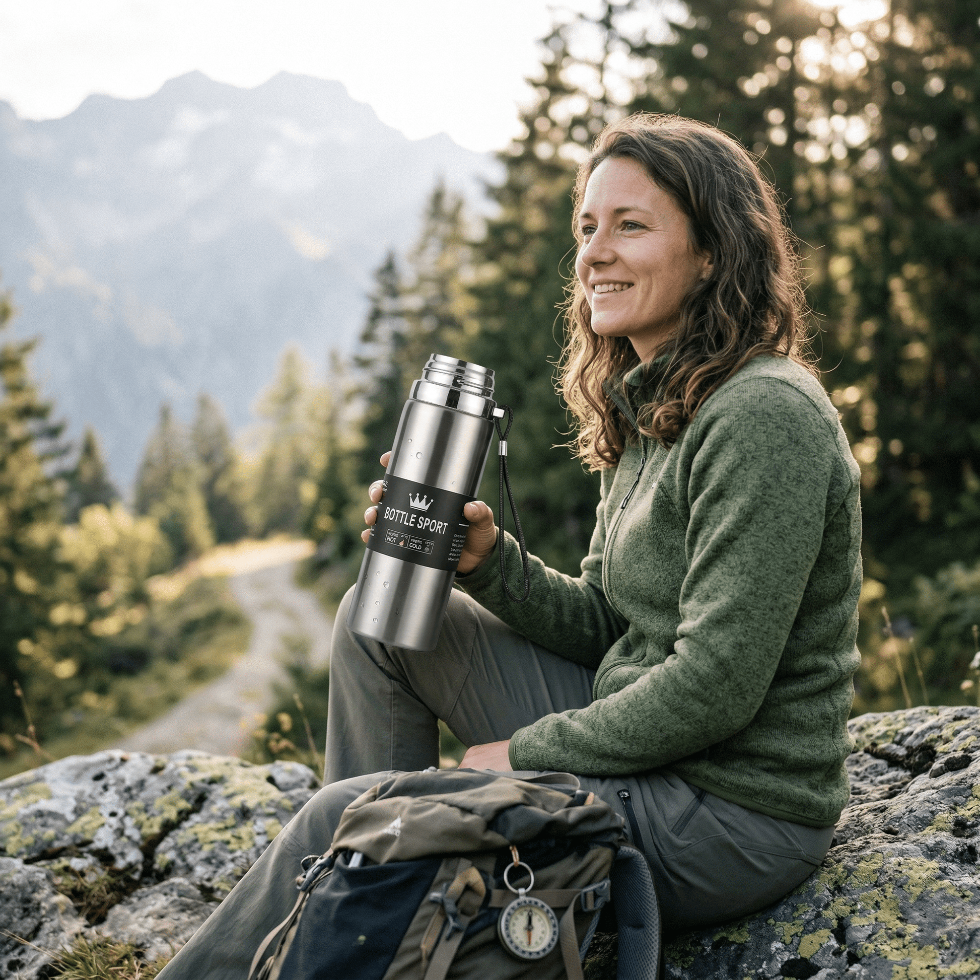 Thermos avec Filtre à Thé Beige Doré - | AïtaVia