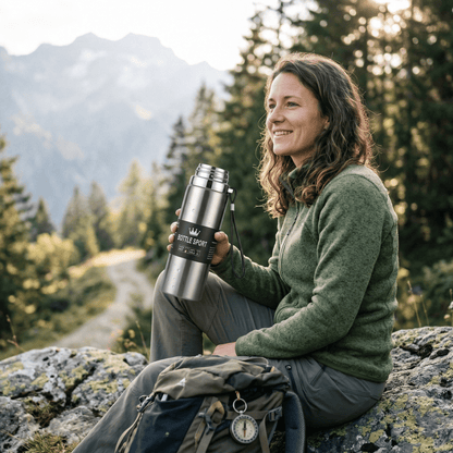 Thermos avec Filtre à Thé Beige Doré - | AïtaVia