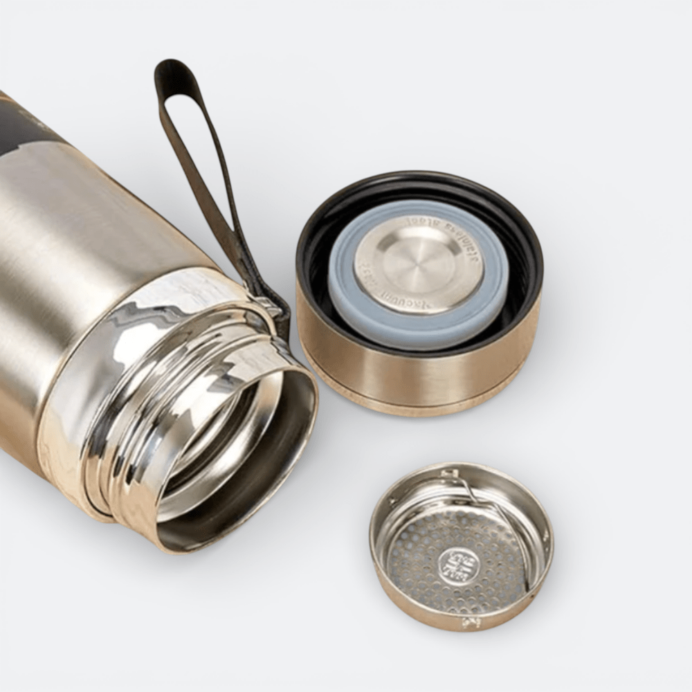 Thermos avec Filtre à Thé Beige Doré - | AïtaVia