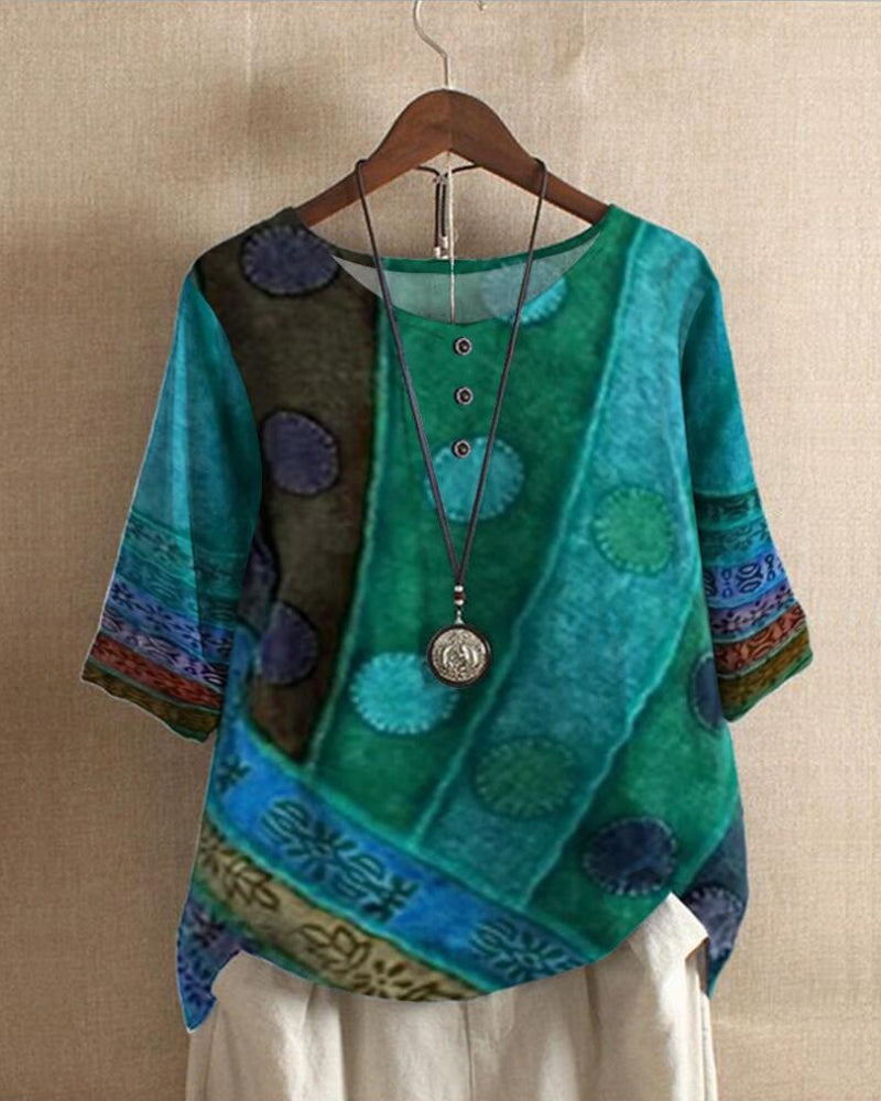 Top Boho Vintage pour Femmes – Élégance Décontractée