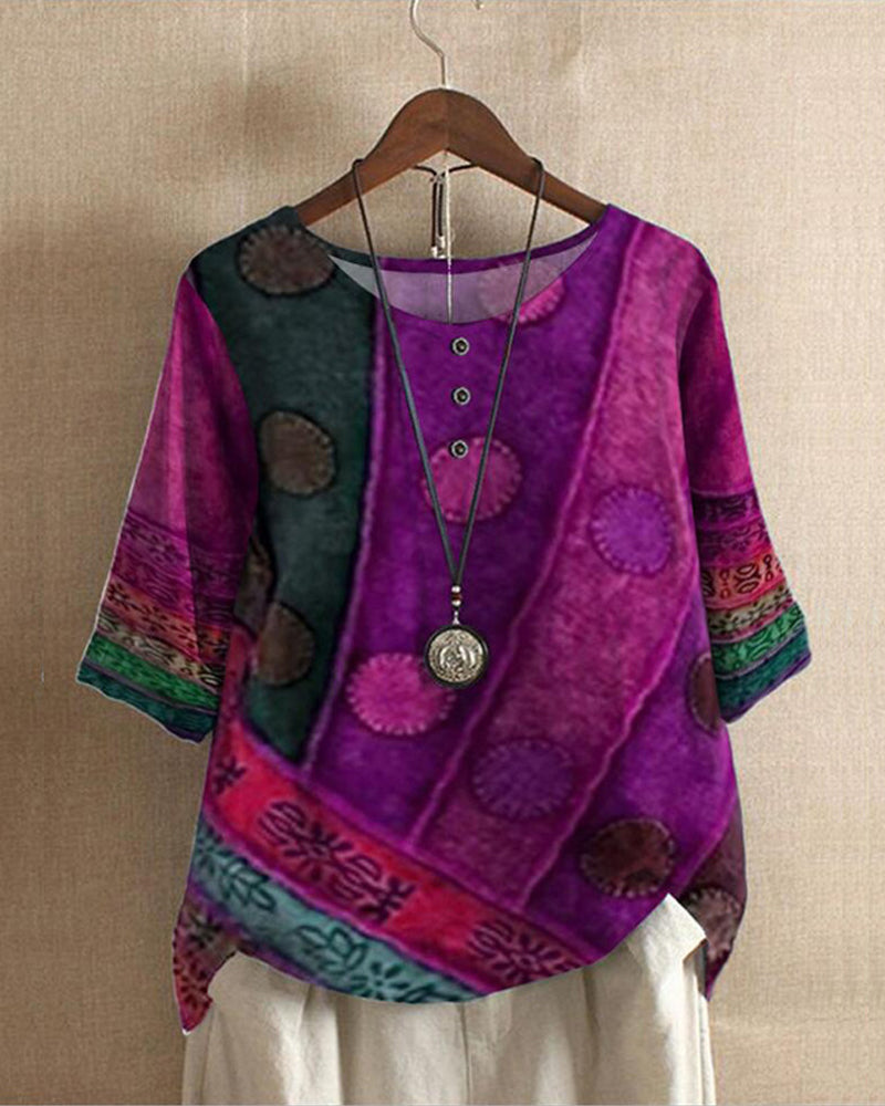 Top Boho Vintage pour Femmes – Élégance Décontractée