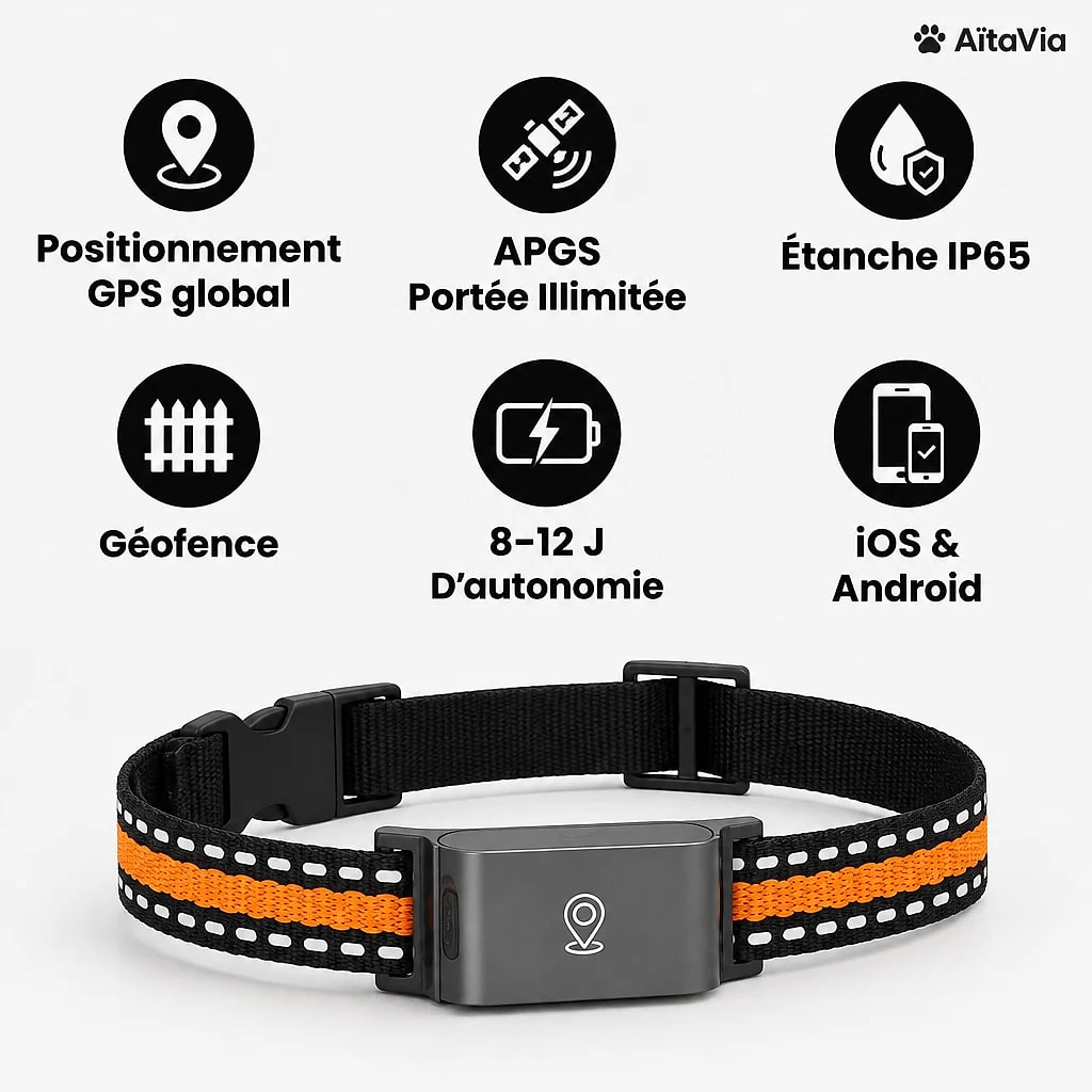 Tracvéo – Collier GPS Sans Abonnement