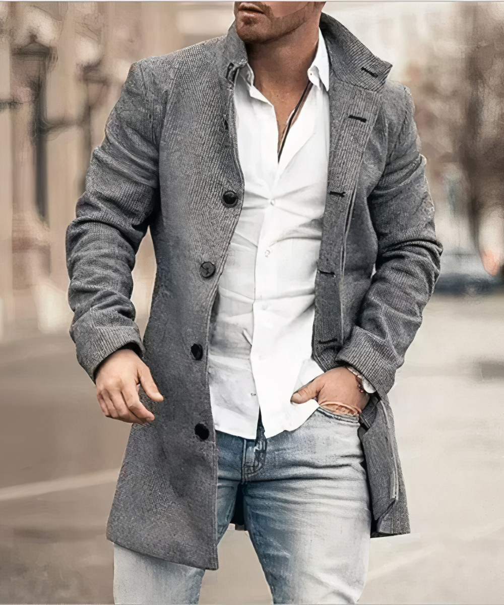Trench-coat Élégant pour Hommes – Style Intemporel