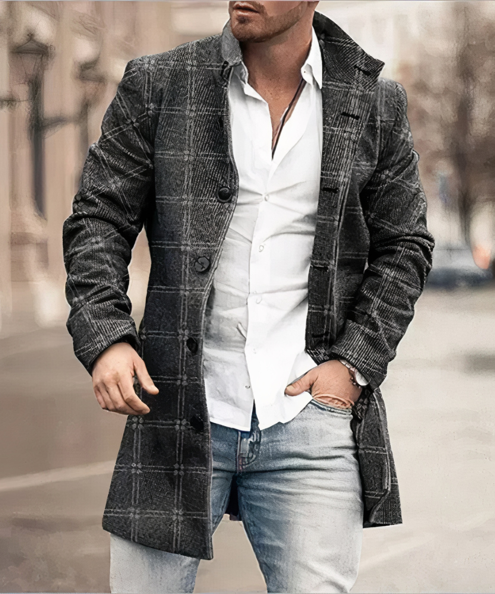 Trench-coat Élégant pour Hommes – Style Intemporel