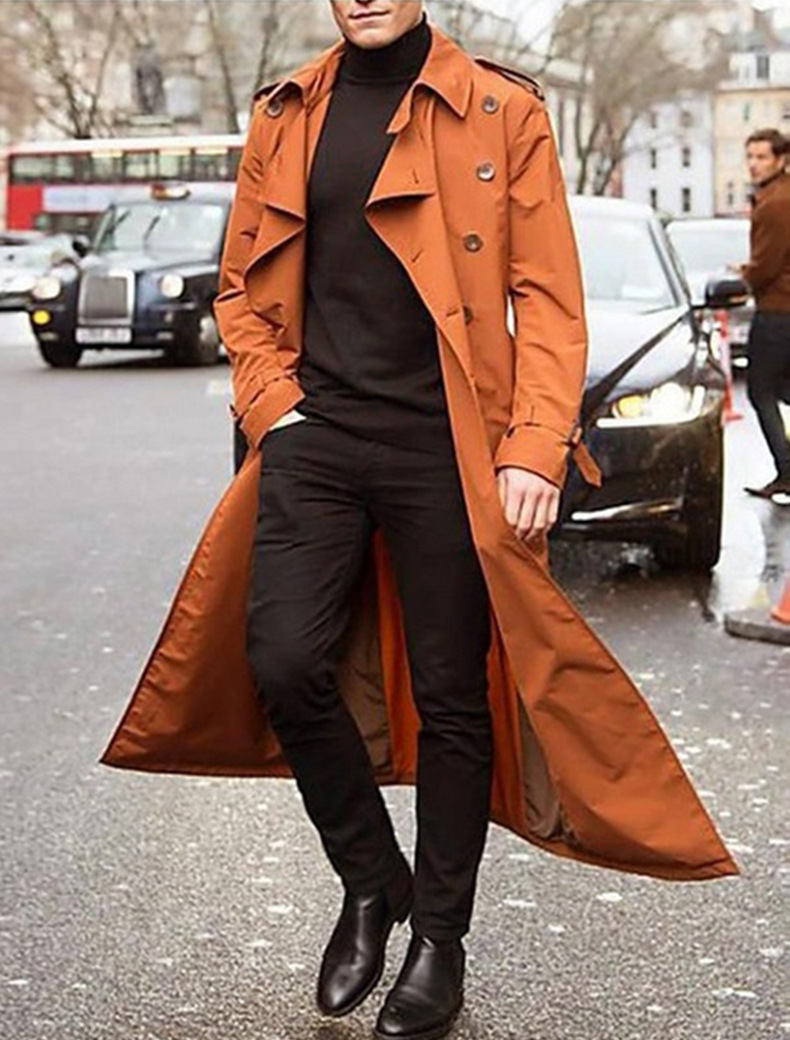 Trench-coat Élégant Imperméable pour Hommes