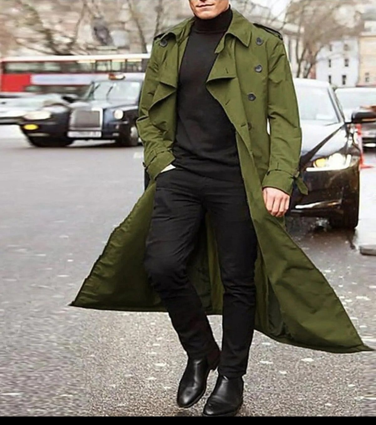 Trench-coat Élégant Imperméable pour Hommes