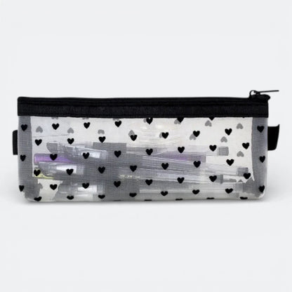 Trousse de Pinceaux Maquillage Cœurs Tulle Blanc - | AïtaVia