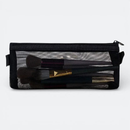 Trousse de Pinceaux Maquillage Maille Noire Simple - | AïtaVia