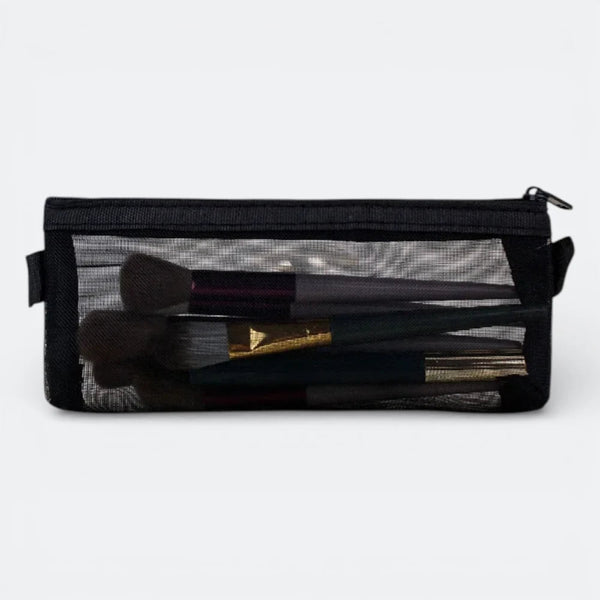 Trousse de Pinceaux Maquillage Maille Noire Simple - | AïtaVia