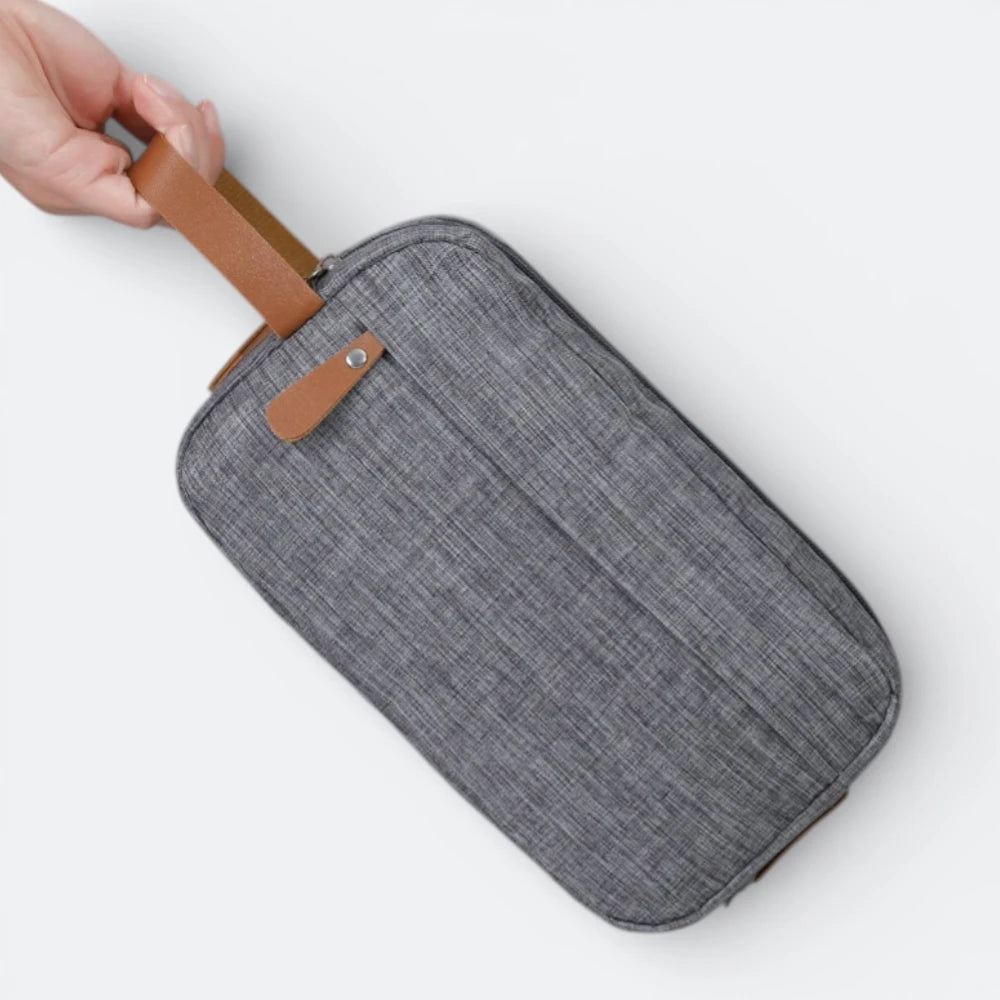 Trousse de Toilette avec Poignée Bleu Gris - | AïtaVia