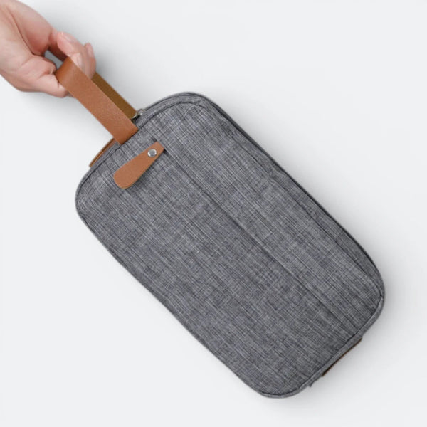 Trousse de Toilette avec Poignée Bleu Gris - | AïtaVia