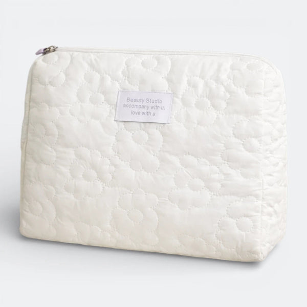 Trousse de Toilette Brodée Blanc Ivoire - | AïtaVia