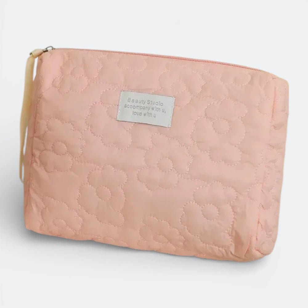 Trousse de Toilette Brodée Rose Clair - | AïtaVia